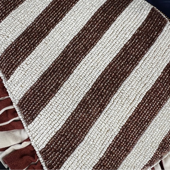 Anthropologie Anna Harlow Russo Beaded Monogram “N” Clutch Crossbody Chain Strap - Picture 5 of 8